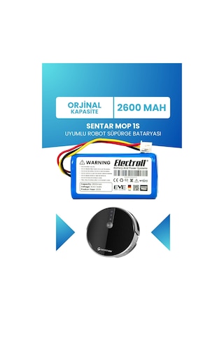 Sentar Mop 1s Uyumlu Batarya 2600mah Pil