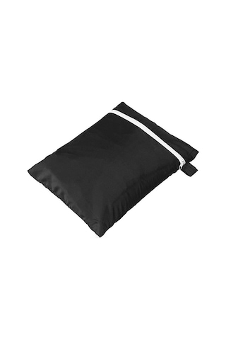 Suofeng Açık Hava Güneş Katlanır Sandalye Toz Örtüsü Çim Teras Mobilya Örtüsü 210 Oxford Kumaş Siyah