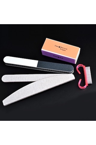 Qingmipy 5'li Tırnak File Seti: Profesyonel Ve Kişisel Kullanım İçin Esnek, Dayanıklı Tırnak Şekillendirme Aletleri Renk Rastgele