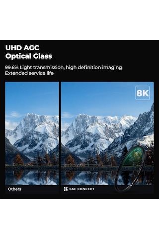 K&f Concept 52mm Nano-x Mcuv Çok Katmanlı 8k Uv Filtre - Ultra İnce