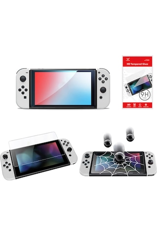 Cafele Seri-2 Temperli Nintendo Switch Oled Cam Ekran Koruyucu