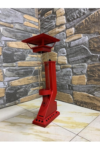 Alev Lambası Roket Tipi Pelet Soba - Kırmızı Alev Lambası Roket Tipi Pelet Soba - Kırmızı