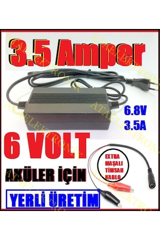 Pilsan Oyuncak Uyumlu 3.5 Amper - 6 Volt Aküler Için Şarj Şarz (282569578)