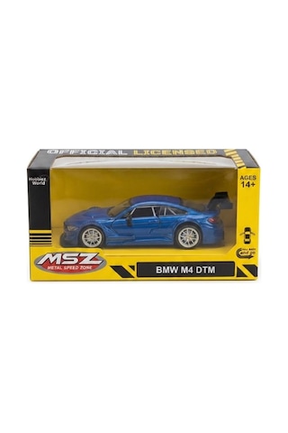 Hobbiez Lisanslı Bmw M4 Kapıları Açılabilir Model Diecast 1.36 Ölçek Metal Model Araç Mavi