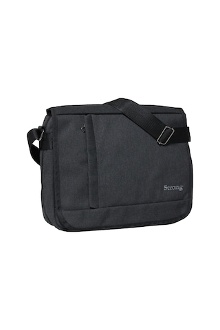 Unısex Kanvas Postacı Çantası Askılı Omuz Çantası Okul Çantası Körüklü Çapraz Çanta Pst01 Siyah Siyah