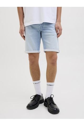 Jack & Jones Jack Jones Erkek Likralı Kot Şort 12269609 Mavi