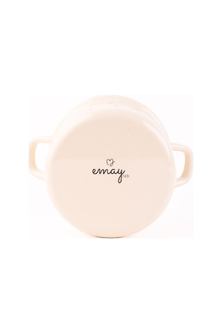 Black Cupid Emaye 20cm Tencere- 3 Litre Bej