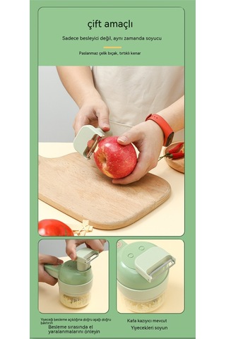 Luckystar1 Eternal Luck Çok Fonksiyonlu Akülü Sebze Kesici