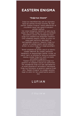 Lufian Eastern Enigma Erkek Parfüm EDP 100 ML