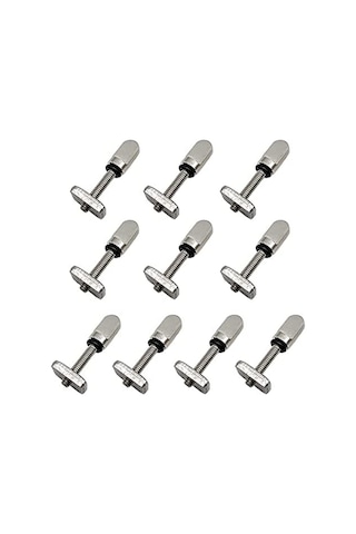 Xurunkeji 10 Adet Fin Vidaları Paslanmaz Çelik Başparmak Fin Vidası Ve Plaka Evrensel Fin Vidaları Aletsiz Fin Vidası Surf Longboard İçin 7x7x3cm
