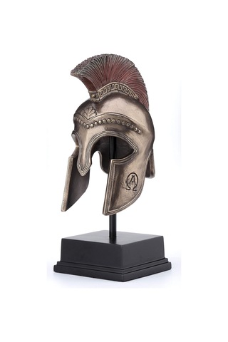 Greek Hoplite Helmet - Antik Yunan Hoplit Piyade Kaskı Stand Biblo Dekor