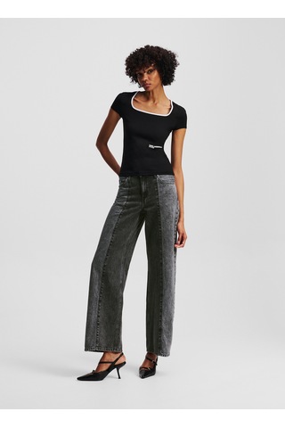 Karl Lagerfeld Jeans Siyah Kadın %100 Pamuk Denim Pantolon A3w10070