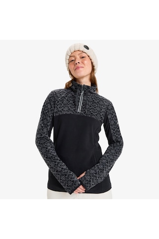 Roxy Sayna Half Zipped Kadın Siyah Polar Üst Erjft04831 Siyah