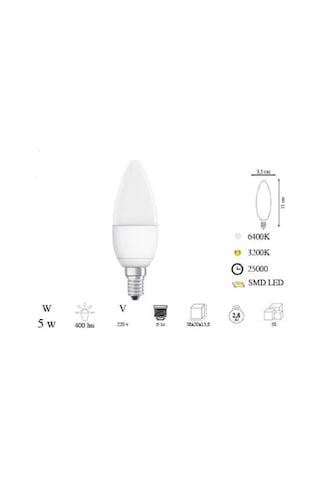 Ince Duylu Avize için E 14 Sarı Işık Led Ampul