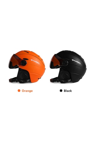 Moon Turuncu Kayak Kaskı Ayrılabilir Buğu Önleyici Gözlüklü Kalıp Y18474c-l L Turuncu