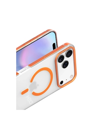 Apple Uyumlu iPhone 17 Pro Hbc-394 Himalayas Magsafe Kapak - Turuncu