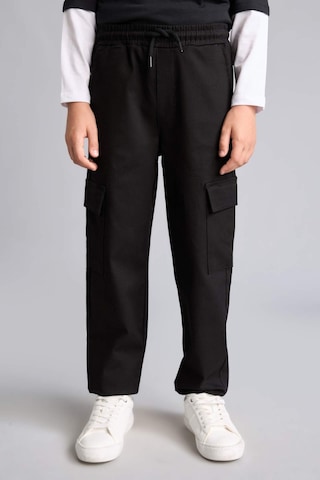 Defacto Pamuklu Kargo Jogger Paça Gabardin Siyah Pantolon Erkek Çocuk F1970a826aubk81 Siyah-bk81