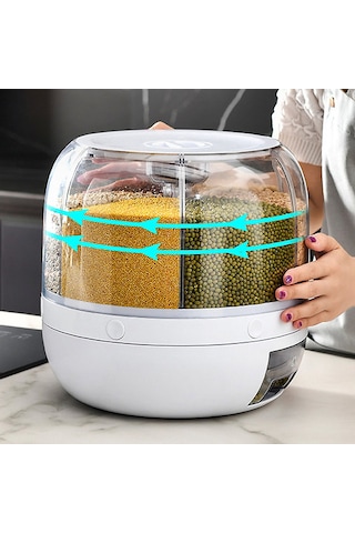 Gıda Organizeri 6 Bölmeli Mutfak Düzenleyicisi