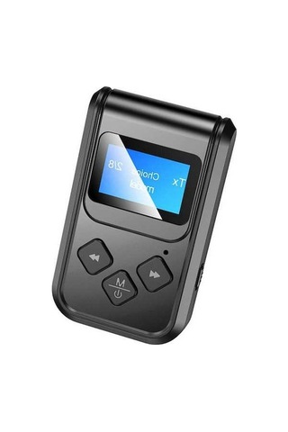 Novahub T15 Bluetooth 5.0 Ses Adaptörü: Kablosuz Alıcı & Verici, Lcd Ekran, Şarj Edilebilir, Siyah