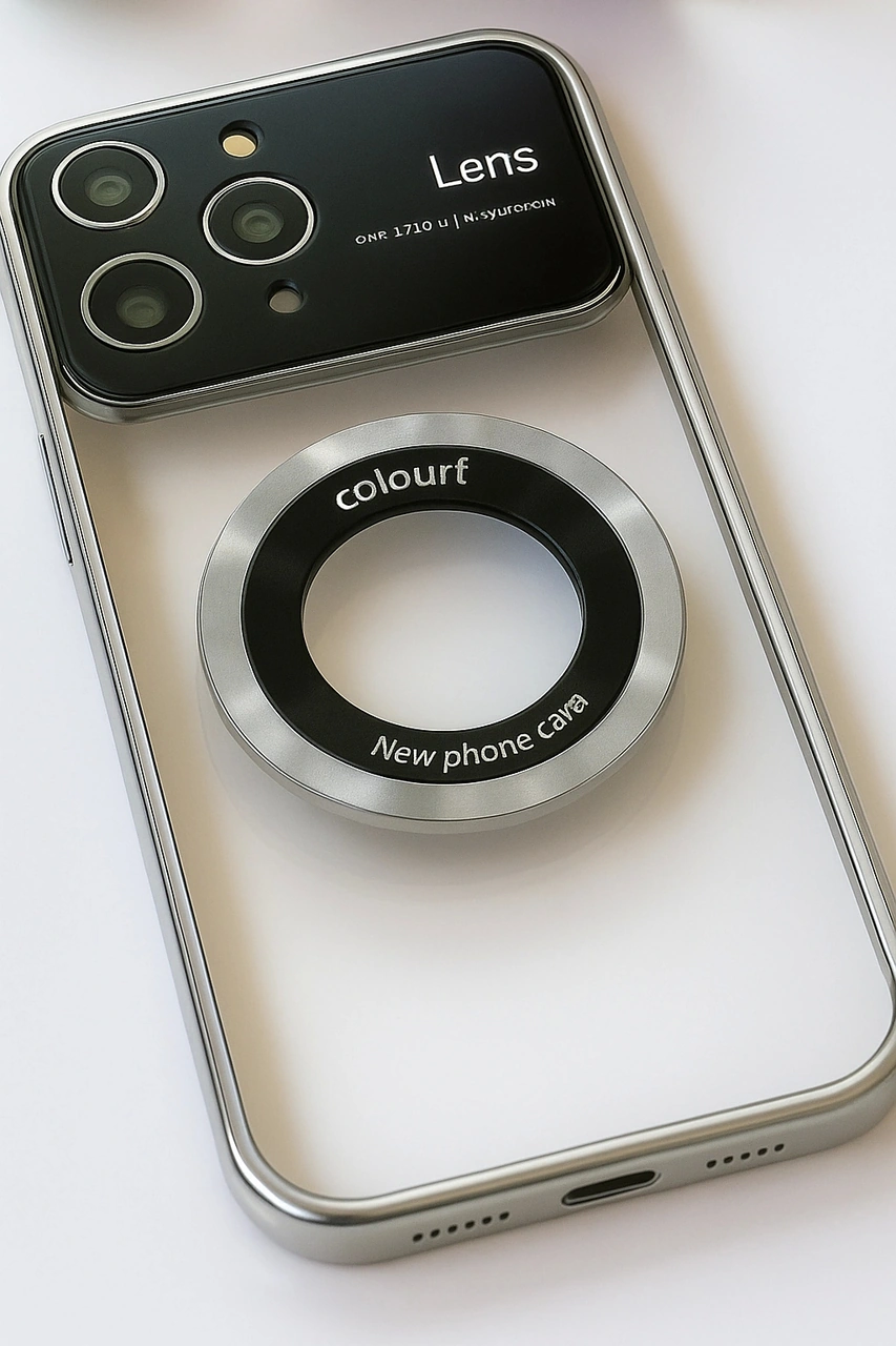 Apple Uyumlu iPhone 14 Pro Max Kılıf Kamera Korumalı Magsafe Colourl Gümüş