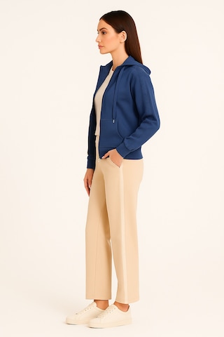 Guess Tam Fermuarlı Scuba Kumaş Kadın Sweatshirt W5yq05kbye2 Mavi