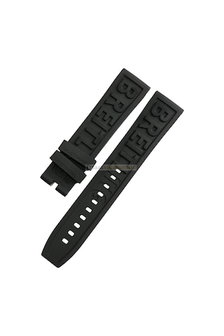 Breitling Modeli 22mm Siyah Renk Silikon Saat Kordonu