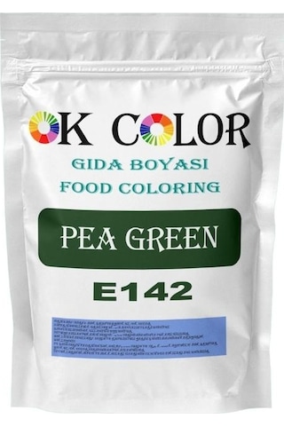 Ok Color Pea Green E142 Toz Yeşil Gıda Boyası 1 KG Ok Color Pea Green E142 Toz Yeşil Gıda Boyası 1 KG
