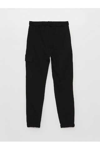 LC Waikiki Lcw Kids Siyah Beli Lastikli Baskılı Kız Çocuk Jogger Eşofman Altı New Blakız Çocuk