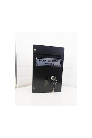 Siyah Büyük Boy Ahşap Dilek Ve Öneri Kutusu