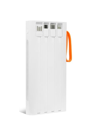 Powerway QC10 10.000 mAh PD 22.5 W Kablolu Hızlı Şarj Powerbank Beyaz