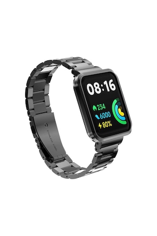Xiaomi Redmi Watch 2 Lite Uyumlu Krd-60 Metal Mtr Kordon-siyah Xiaomi Redmi Watch 2 Lite Uyumlu Krd-60 Metal Mtr Kordon-siyah