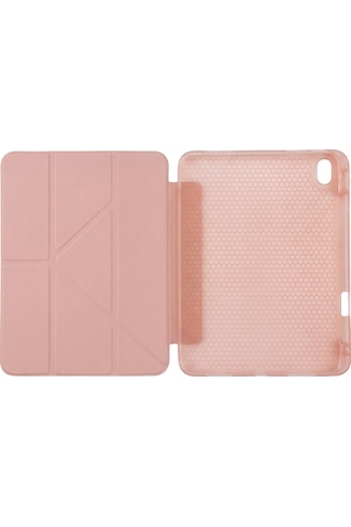 Ps Apple Uyumlu iPad Air 11 İnç M4 / M3 / M2 Tri Folding Standlı Kılıf - Pembe Kapaklı Kılıf