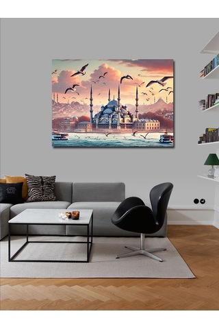 Kanvas Tablo İstanbul Un Gün Batımı 100cmx140cm