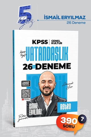 2026 Kpss Genel Kültür Vatandaşlık 26 Lı Deneme Tamamıdijital Çözümlü Retro Yayınları