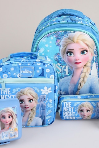 X Dekomus Lisanslı "ıce Queen Collection" Elsa Frozen Okul,kalem Ve Beslenme Çantası,beslenme Kabı,500 Ml Matara Seti Altın