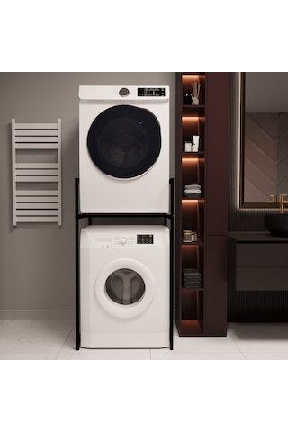 Banyo Rafı Çamaşır Ve Kurutma Makinesi Dolabı Beyaz 1624 Beyaz