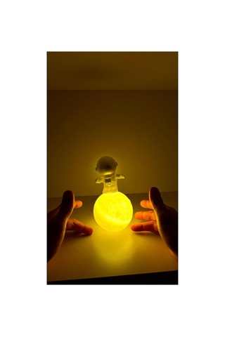 Işık Kasabası 23 Astronot Led Gece Lambası Sarı