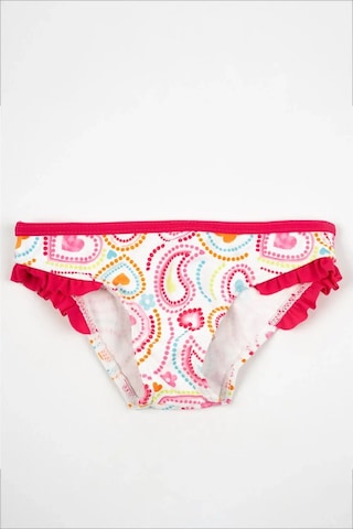 Adisia Kız Bebek Pembe Kalp Desenli Fırfırlı Bikini Altı Pembe