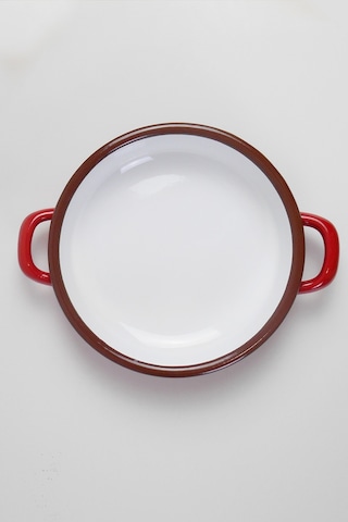 Kırmızı Emaye Sahan 18cm