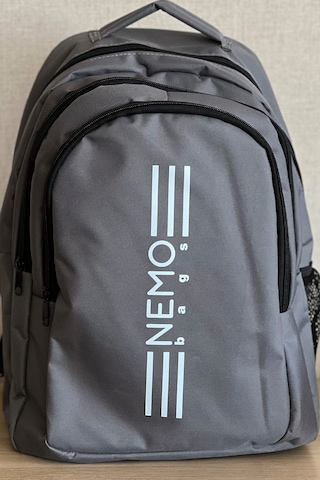 Nemo Bags Unisex Gri Sırt Çantası Büyük Boy Okul Spor Çantası