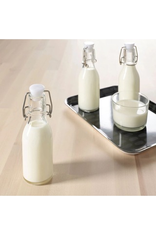 Ikea Korken 3'lü Cam Şişe 0,15 L Şeffaf