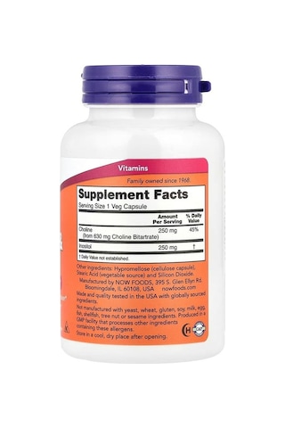 Choline & Inositol 100 Veg. Kapsül.usa Menşei.dmmedicine'den