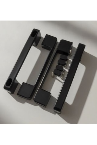 Duşakabin Kapı Kolu Seti 14-16 Cm Uyumlu Siyah Parlak Pc Abs 4 Lü Set