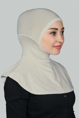 Altobeh Kadın Tesettür Pratik Boyunluklu Ninja Hijab - Sporcu Bone Eşarp Şal - Koyu Krem