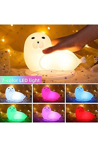 Çocuk Odası Gece Lambası, Sevimli Doğum Günü Hediyesi Lambası Erkek Kız Bebek Hayvan Gece Lambası Deniz Aslanı Diğer