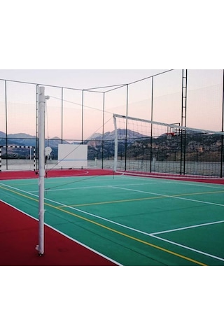 Adelinspor Diomond Voleybol Direği Metal Yükseklik Ayarlı Gerdirme Aparatlı Ankrajlı