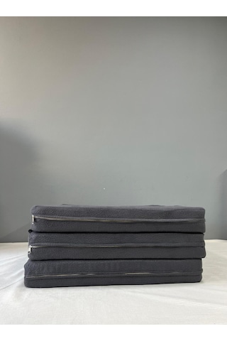 Katlanır Yatak Yer Yatağı 8 Cm Çanta Tipi Misafir Kamp Minderi 80x180 Gri