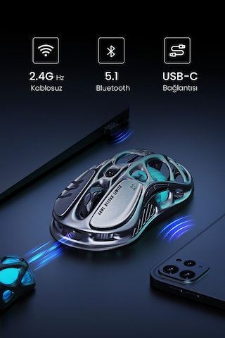 Gravastar Mercury M1 Pro Süper Hafif Kablosuz Gaming Mouse