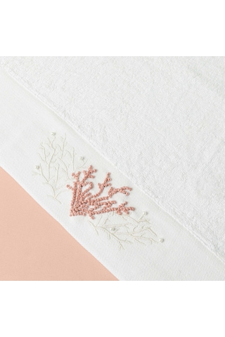 Linens Coral Bambu Yüz Havlusu 50x85 Cm Beyaz Beyaz