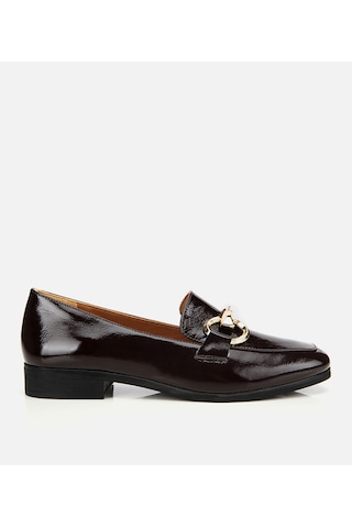 Hotiç Kadın Rugan Deri Kahverengi Tokalı Klasik Loafer 01ayh312420a480 01ayh312420a480 Kahverengi